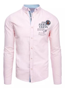 Koszula męska różowa Dstreet DX2299 ze sklepu DSTREET.PL w kategorii Koszule męskie - zdjęcie 171484633
