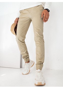 Spodnie męskie jeansowe joggery jasnobeżowe Dstreet UX4186 ze sklepu DSTREET.PL w kategorii Spodnie męskie - zdjęcie 171484962