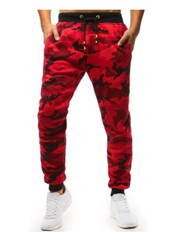 Spodnie dresowe męskie camo czerwone Dstreet UX1467 ze sklepu DSTREET.PL w kategorii Spodnie męskie - zdjęcie 171485161