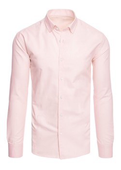 Koszula męska gładka jasnoróżowa Dstreet DX2516 ze sklepu DSTREET.PL w kategorii Koszule męskie - zdjęcie 171485244