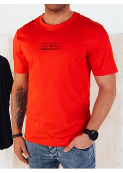 Koszulka męska z nadrukiem pomarańczowa Dstreet RX5473 ze sklepu DSTREET.PL w kategorii T-shirty męskie - zdjęcie 171485361