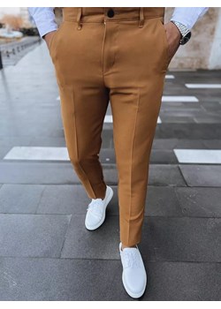 Spodnie męskie chinosy gładkie kamelowe Dstreet UX3974 ze sklepu DSTREET.PL w kategorii Spodnie męskie - zdjęcie 171485531
