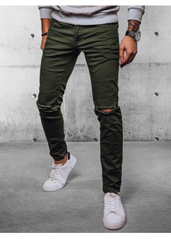 Spodnie jeansowe męskie zielone Dstreet UX4086 ze sklepu DSTREET.PL w kategorii Spodnie męskie - zdjęcie 171485551