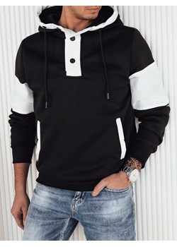 Bluza męska z kapturem czarna Dstreet BX5645 ze sklepu DSTREET.PL w kategorii Bluzy męskie - zdjęcie 171485554