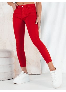 Spodnie damskie jeansowe CLARET czerwone Dstreet UY1912 ze sklepu DSTREET.PL w kategorii Jeansy damskie - zdjęcie 171485563