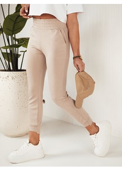 Spodnie damskie dresowe STEVEN beżowe Dstreet UY1805 ze sklepu DSTREET.PL w kategorii Spodnie damskie - zdjęcie 171485642