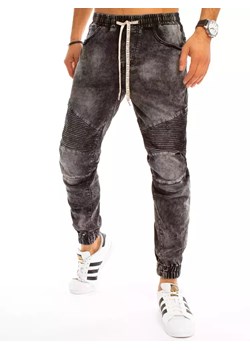 Spodnie męskie jeansowe ciemnoszare Dstreet UX3225 ze sklepu DSTREET.PL w kategorii Spodnie męskie - zdjęcie 171485931