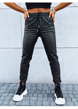 Spodnie damskie woskowane EBONY NIGHT czarne Dstreet UY1636 ze sklepu DSTREET.PL w kategorii Spodnie damskie - zdjęcie 171486224