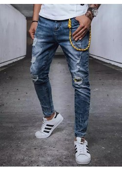 Spodnie męskie jeansowe niebieskie Dstreet UX3717 ze sklepu DSTREET.PL w kategorii Jeansy męskie - zdjęcie 171486272