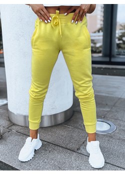 Spodnie damskie dresowe FITS żółte UY0580 ze sklepu DSTREET.PL w kategorii Spodnie damskie - zdjęcie 171486474