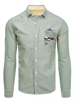 Koszula męska miętowa Dstreet DX2291 ze sklepu DSTREET.PL w kategorii Koszule męskie - zdjęcie 171486490