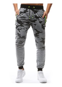 Spodnie męskie dresowe moro jasnoszare Dstreet UX3625 ze sklepu DSTREET.PL w kategorii Spodnie męskie - zdjęcie 171486592