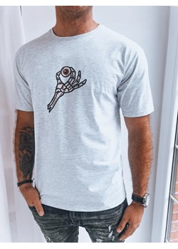 Jasnoszara koszulka męska z nadrukiem Dstreet RX5282 ze sklepu DSTREET.PL w kategorii T-shirty męskie - zdjęcie 171486682