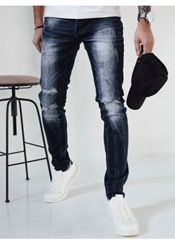 Spodnie męskie jeansowe granatowe Dstreet UX3993 ze sklepu DSTREET.PL w kategorii Jeansy męskie - zdjęcie 171487303