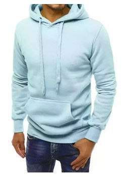 Bluza męska z kapturem błękitna Dstreet BX5107 ze sklepu DSTREET.PL w kategorii Bluzy męskie - zdjęcie 171487402