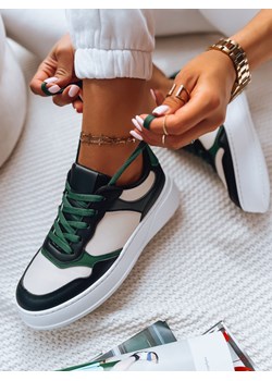 Sneakersy damskie MEILA czarno-zielone Dstreet ZY0322 ze sklepu DSTREET.PL w kategorii Buty sportowe damskie - zdjęcie 171487453