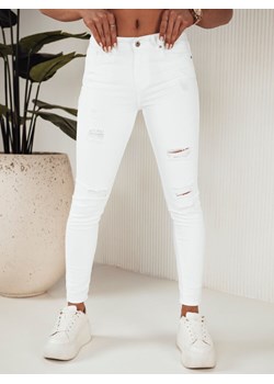 Spodnie damskie jeansowe MOLI białe Dstreet UY1871 ze sklepu DSTREET.PL w kategorii Jeansy damskie - zdjęcie 171487563