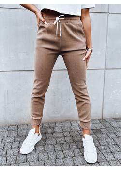 Spodnie dresowe damskie LUNASLEEP kamelowe Dstreet UY1650 ze sklepu DSTREET.PL w kategorii Spodnie damskie - zdjęcie 171487621