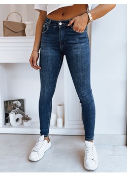 Spodnie damskie jeansowe DIVETTI ciemnoniebieskie Dstreet UY1746 ze sklepu DSTREET.PL w kategorii Jeansy damskie - zdjęcie 171487783