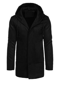 Płaszcz zimowy męski jednorzędowy czarny Dstreet CX0444 ze sklepu DSTREET.PL w kategorii Płaszcze męskie - zdjęcie 171487791
