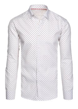 Koszula męska biała Dstreet DX2488 ze sklepu DSTREET.PL w kategorii Koszule męskie - zdjęcie 171487852