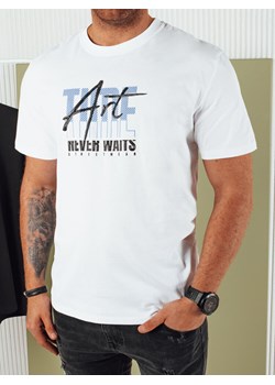 Koszulka męska z nadrukiem biała Dstreet RX5392 ze sklepu DSTREET.PL w kategorii T-shirty męskie - zdjęcie 171487863