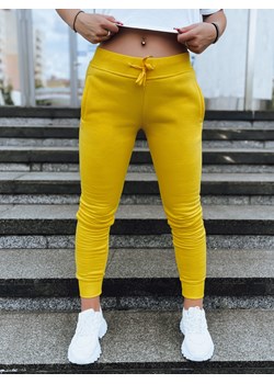 Spodnie damskie dresowe FITS żółte UY0534 ze sklepu DSTREET.PL w kategorii Spodnie damskie - zdjęcie 171487983