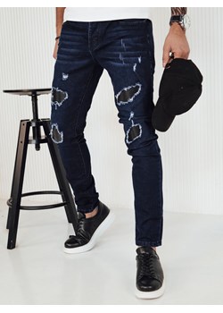 Spodnie męskie jeansowe granatowe Dstreet UX4142 ze sklepu DSTREET.PL w kategorii Jeansy męskie - zdjęcie 171488160