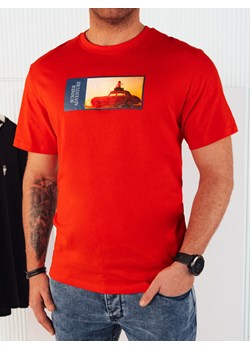 Koszulka męska z nadrukiem pomarańczowa Dstreet RX5486 ze sklepu DSTREET.PL w kategorii T-shirty męskie - zdjęcie 171488414
