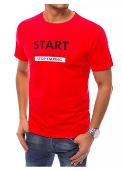 T-shirt męski czerwony Dstreet RX4736 ze sklepu DSTREET.PL w kategorii T-shirty męskie - zdjęcie 171488423