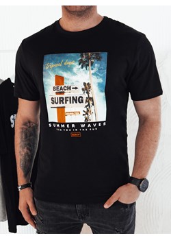 Koszulka męska z nadrukiem czarna Dstreet RX5497 ze sklepu DSTREET.PL w kategorii T-shirty męskie - zdjęcie 171488501