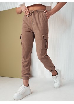 Spodnie damskie dresowe FLAYON kamelowe Dstreet UY2061 ze sklepu DSTREET.PL w kategorii Spodnie damskie - zdjęcie 171488790