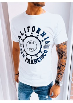 T-shirt męski z nadrukiem biały Dstreet RX5086 ze sklepu DSTREET.PL w kategorii T-shirty męskie - zdjęcie 171488813