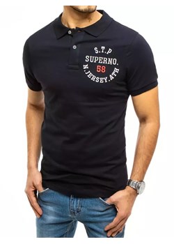 Koszulka polo męska granatowa Dstreet PX0418 ze sklepu DSTREET.PL w kategorii T-shirty męskie - zdjęcie 171488871