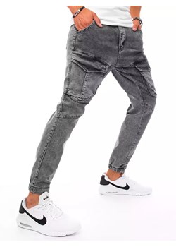 Spodnie męskie jeansowe typu bojówki ciemnoszare Dstreet UX3275 ze sklepu DSTREET.PL w kategorii Spodnie męskie - zdjęcie 171488874