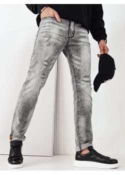 Spodnie męskie jeansowe szare Dstreet UX4133 ze sklepu DSTREET.PL w kategorii Jeansy męskie - zdjęcie 171489032