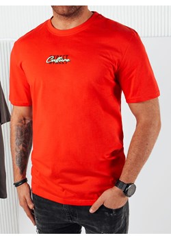 Koszulka męskaz nadrukiem  pomarańczowa Dstreet RX5423 ze sklepu DSTREET.PL w kategorii T-shirty męskie - zdjęcie 171489153