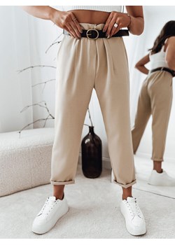 Spodnie damskie materiałowe LARA kamelowe Dstreet UY1839 ze sklepu DSTREET.PL w kategorii Spodnie damskie - zdjęcie 171489381