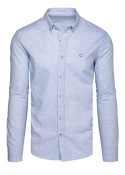 Koszula męska ciemnobłękitna Dstreet DX2573 ze sklepu DSTREET.PL w kategorii Koszule męskie - zdjęcie 171490133