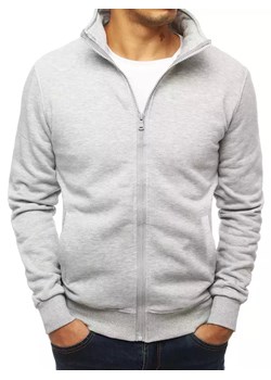 Bluza męska rozpinana bez kaptura szara BX4109 ze sklepu DSTREET.PL w kategorii Bluzy męskie - zdjęcie 171490144