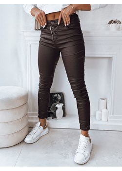 Spodnie damskie TORI ciemnobrązowe Dstreet UY1781 ze sklepu DSTREET.PL w kategorii Spodnie damskie - zdjęcie 171490221