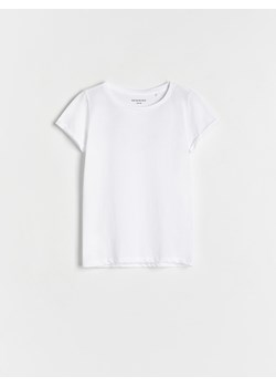 Reserved - Bawełniany t-shirt - biały ze sklepu Reserved w kategorii Bluzki dziewczęce - zdjęcie 171490662