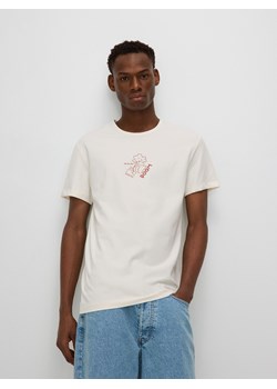 Reserved - T-shirt regular z nadrukiem - złamana biel ze sklepu Reserved w kategorii T-shirty męskie - zdjęcie 171493724