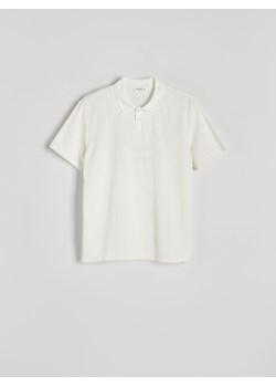 Reserved - Koszulka polo regular fit - biały ze sklepu Reserved w kategorii T-shirty męskie - zdjęcie 171493784