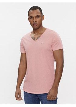 Tommy Jeans T-Shirt Jaspe DM0DM09587 Różowy Slim Fit ze sklepu MODIVO w kategorii T-shirty męskie - zdjęcie 171495973