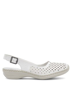 Rieker Sandały 41350-80 Biały ze sklepu MODIVO w kategorii Sandały damskie - zdjęcie 171496161
