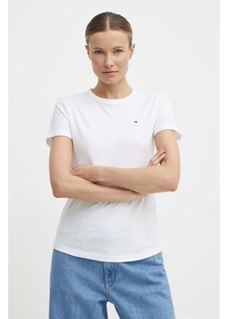 Tommy Hilfiger t-shirt bawełniany kolor biały ze sklepu ANSWEAR.com w kategorii Bluzki damskie - zdjęcie 171500373