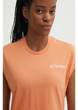 adidas TERREX t-shirt Xploric Logo damski kolor pomarańczowy IN4622 ze sklepu ANSWEAR.com w kategorii Bluzki damskie - zdjęcie 171500492