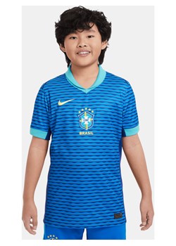 Koszulka piłkarska dla dużych dzieci Nike Dri-FIT Brazylia Stadium 2024 (wersja wyjazdowa) (replika) - Niebieski ze sklepu Nike poland w kategorii T-shirty chłopięce - zdjęcie 171502311