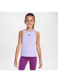 Koszulka tenisowa bez rękawów dla dużych dzieci (dziewcząt) Dri-FIT Nike Victory - Fiolet ze sklepu Nike poland w kategorii Bluzki dziewczęce - zdjęcie 171502312